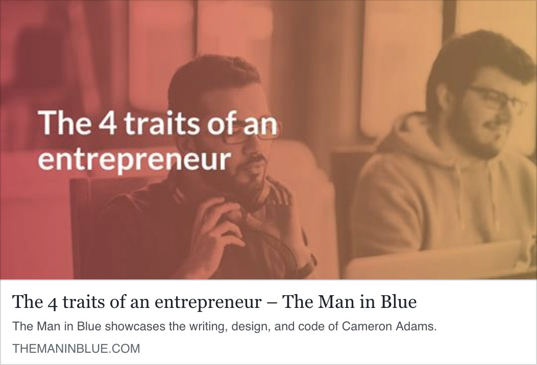 The 4 traits of an entrepreneur